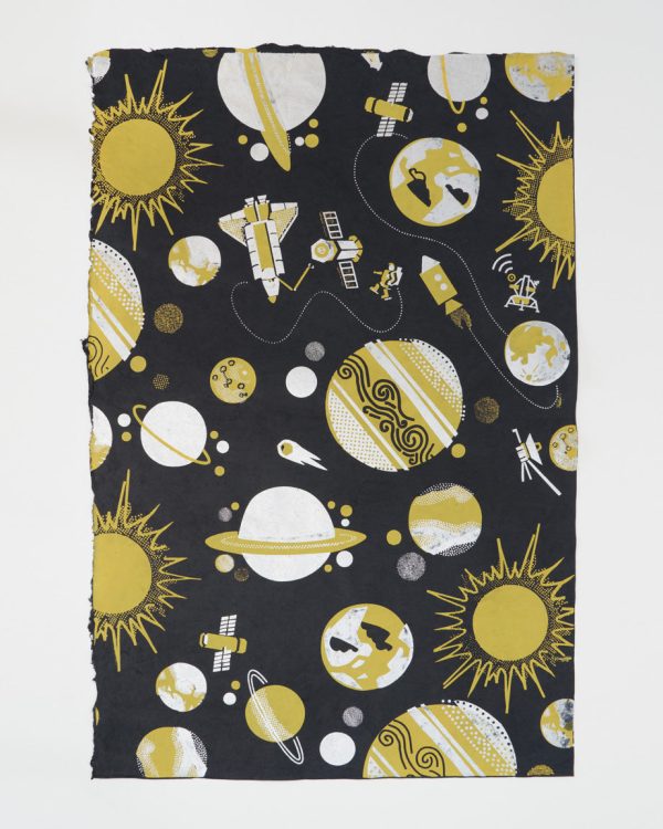 Retro Space Wrapping Paper Supply - Image 2