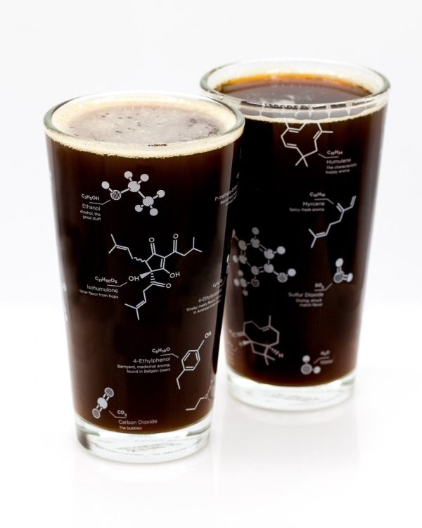 Beer Chemistry Pint Glass Set For Sale - Image 2