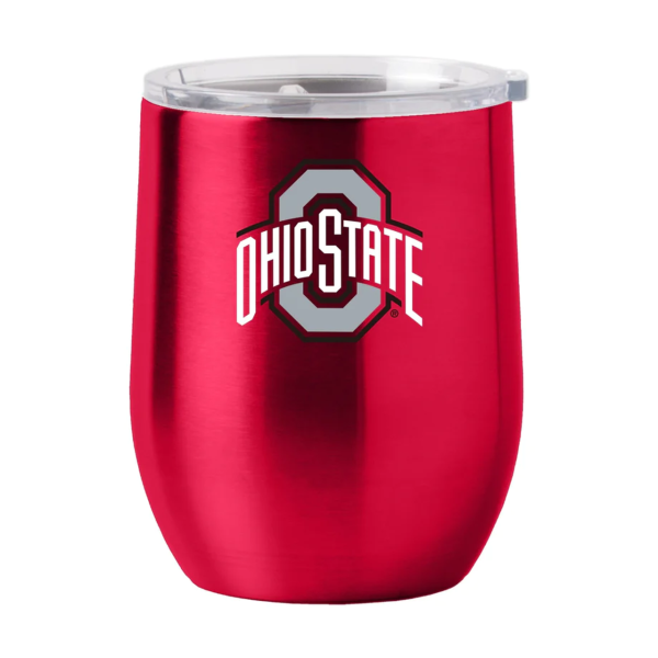 Ohio State Buckeyes Travel Tumbler 16oz Stainless Steel Curved For Discount